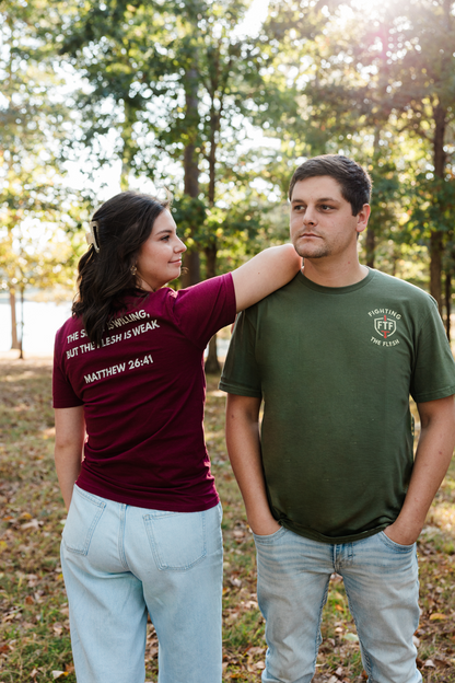 First Drop Pre-Order T-Shirt (Army Green & Maroon)
