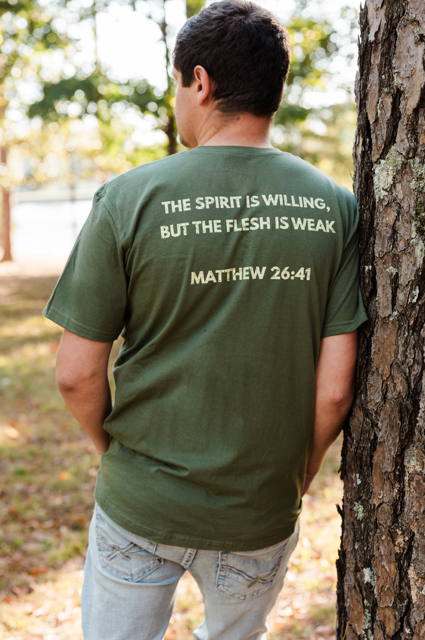 First Drop Pre-Order T-Shirt (Army Green & Maroon)