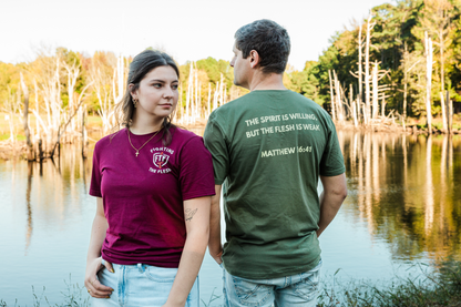 First Drop Pre-Order T-Shirt (Army Green & Maroon)
